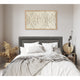 Ana Upholsterd Border Headboard, Zuma Charcoal, Queen