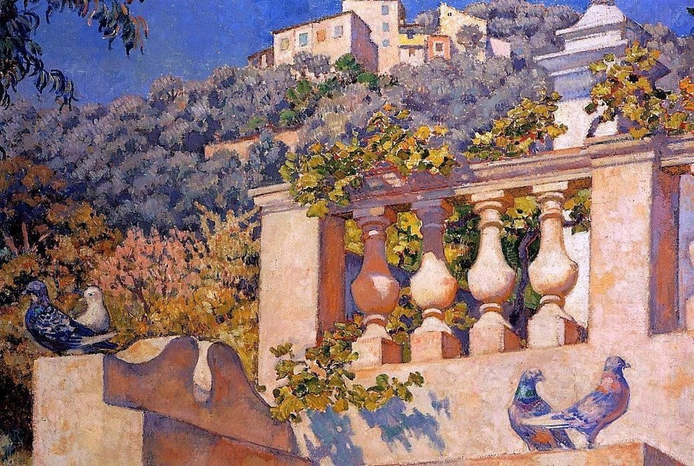 Theo Van Rysselberghe The Balustrade, 18"x27" Gallery Wrapped Canvas Print