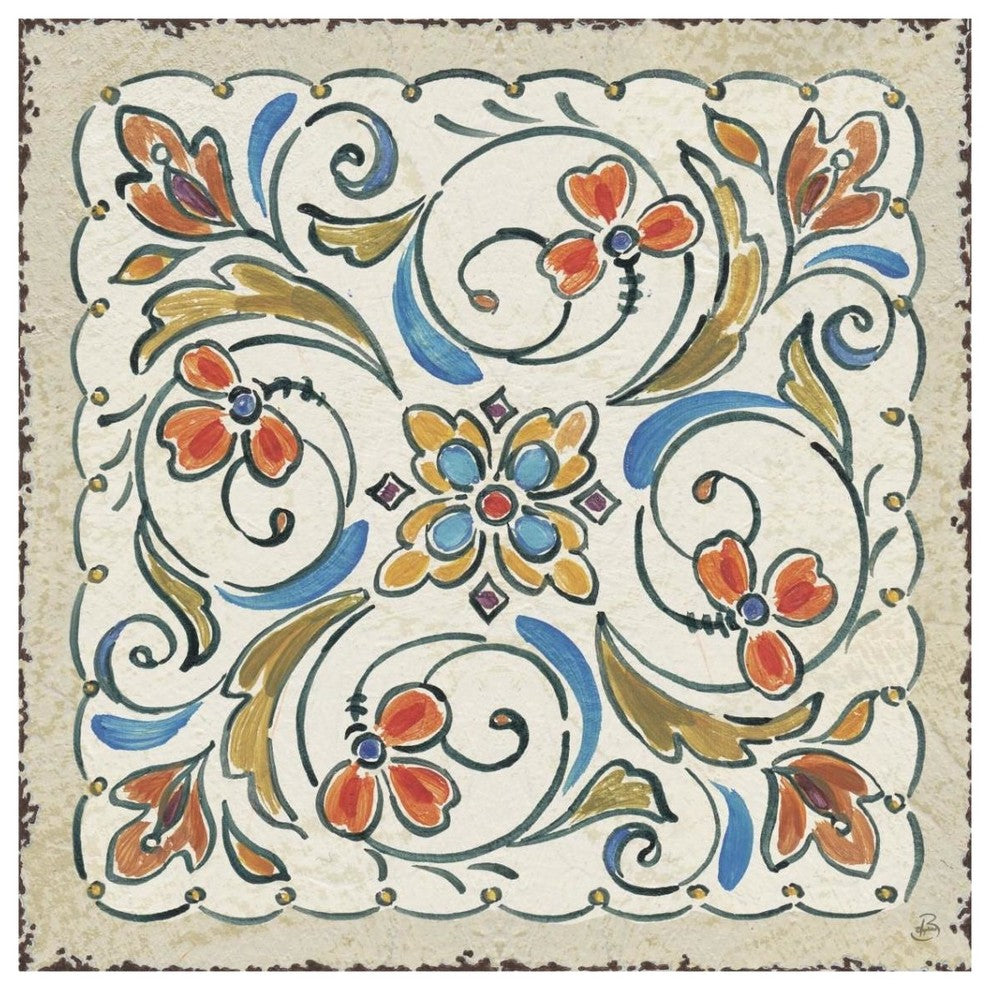 "Mediterranean Flair XI" Digital Paper Print by Daphne Brissonnet, 38"x38"