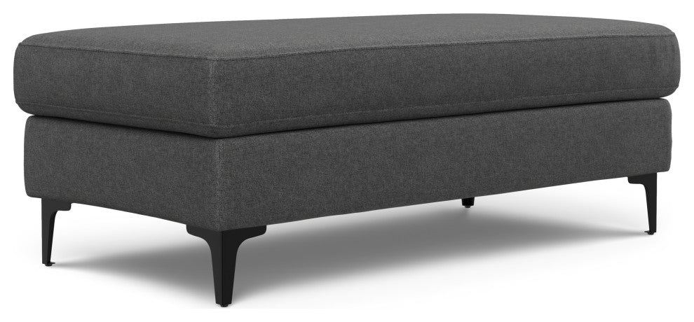Ava Large Rectangular Ottoman in Tightly Woven Performance Fabric , Assembled