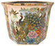 10" Satsuma Ladies and Peacock Porcelain Flower Pot