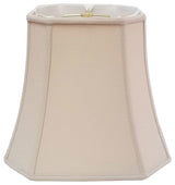 Royal Designs Square Cut Corner Basic Lampshade, Antique Gold, Linen Beige, 9.5x