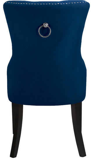Nikki Velvet Dining Chairs, Set of 2, Navy