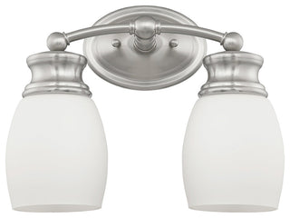 Elise 2-Light Bath Vanity Fixture Vanity, Satin Nickel