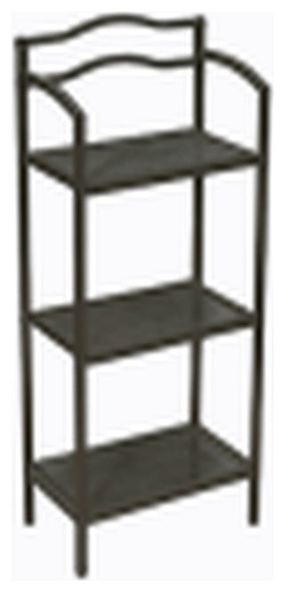3-Tier Metal Bathroom Storage Shelf, Grey, Grey