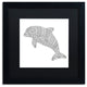 Filippo Cardu 'Spirit Animals 8' Art, Black Frame, Black Mat, 16x16