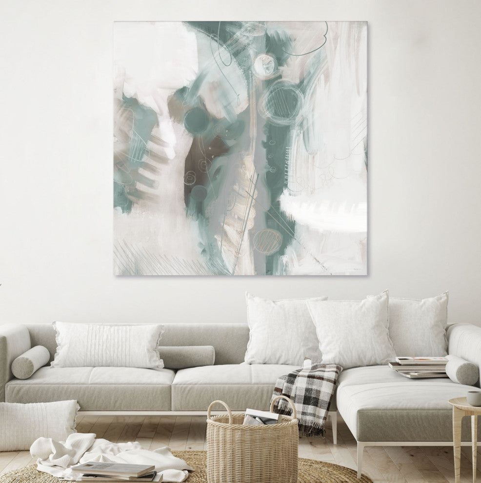 Down the River Abstract I - 84 x 84 by Dan Meneely
