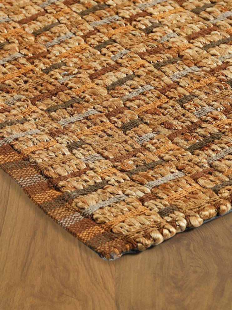 5" x 8" Tan Classic Interwoven Area Rug