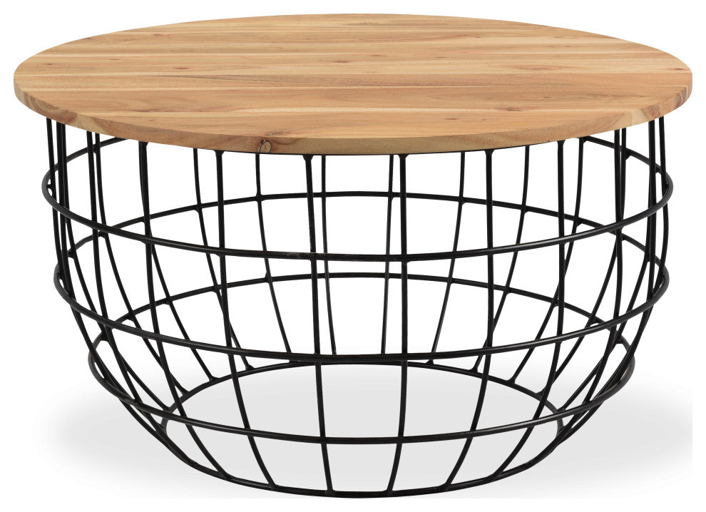 Finch Solid Wood Round coffee Table