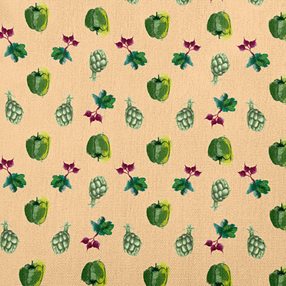 Three Veggies Pattern Decorative Throw Pillow, Corn Stalk, 18"x18"