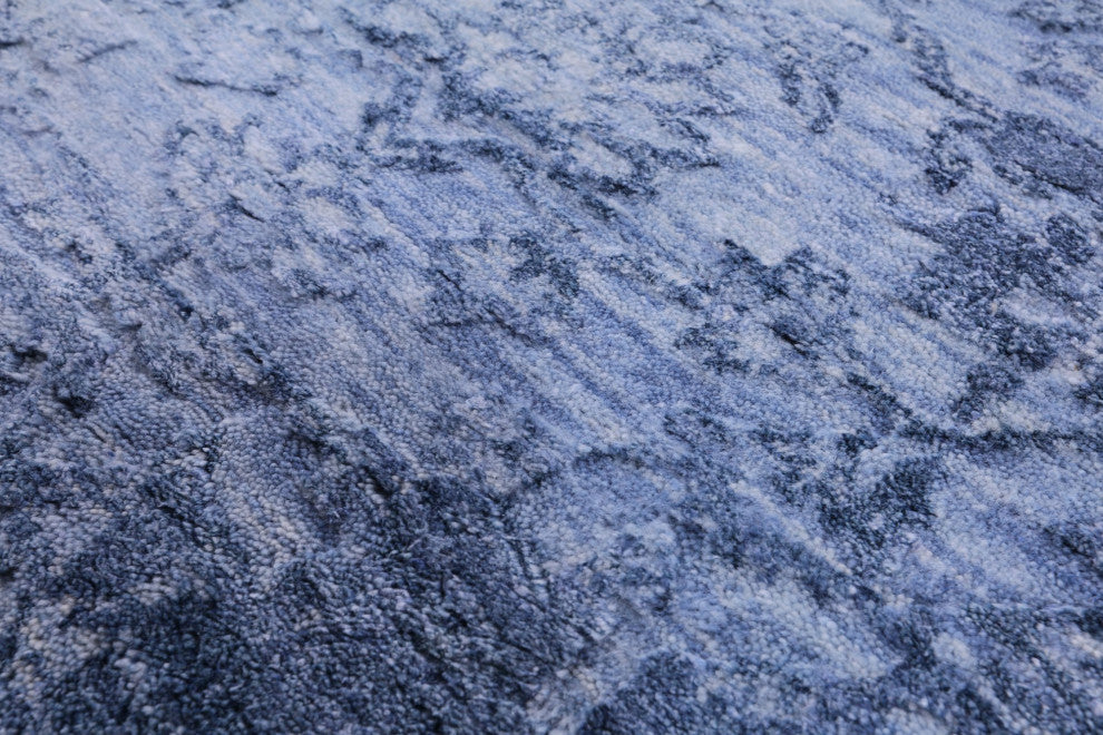 9' 0" X 12' 1" Wool and Silk Modern Hand Knotted Rug Q11764