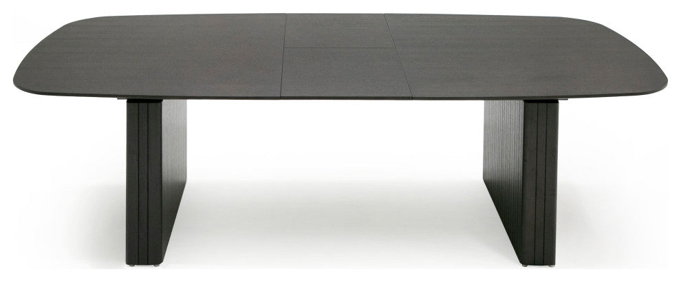 Modrest Calhoun Modern Smoked Oak Extendable Dining Table
