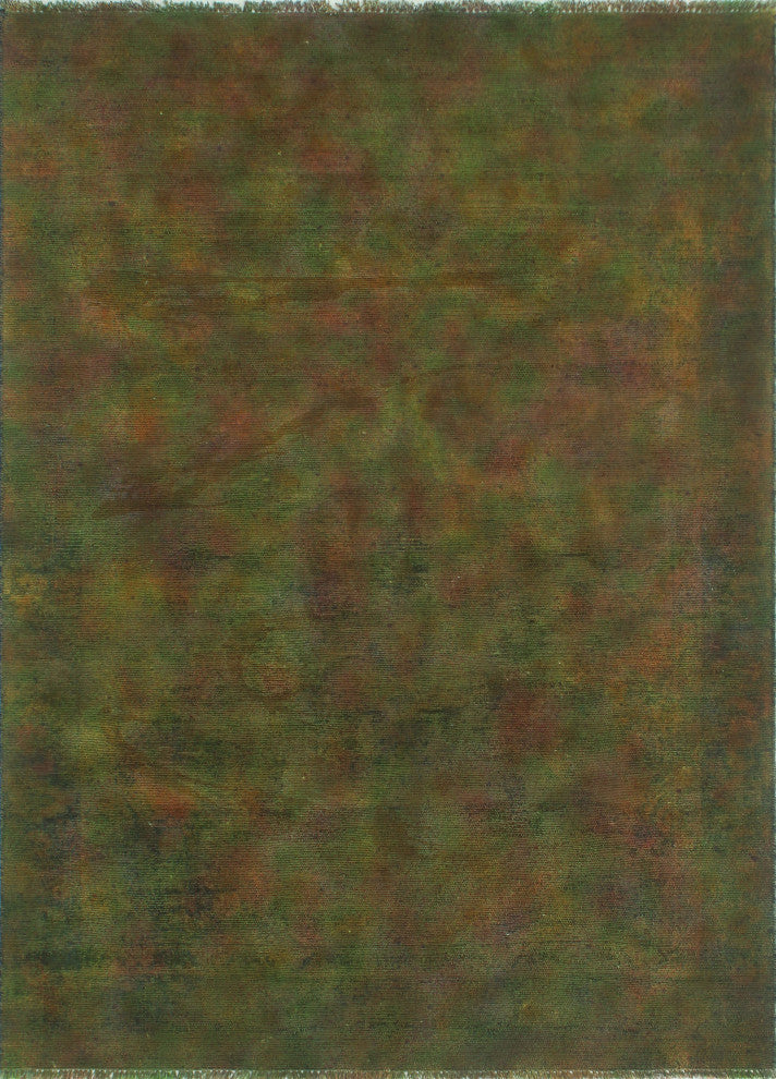 Vintage Distressed Saeedeh Green/Purple Rug, 4'7x6'3
