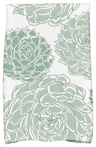 18"x30" Olivia Floral Print Kitchen Towel, Green