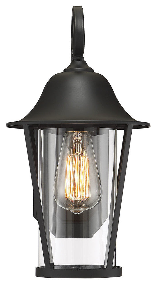 1-Light Exterior Wall Sconce, Black