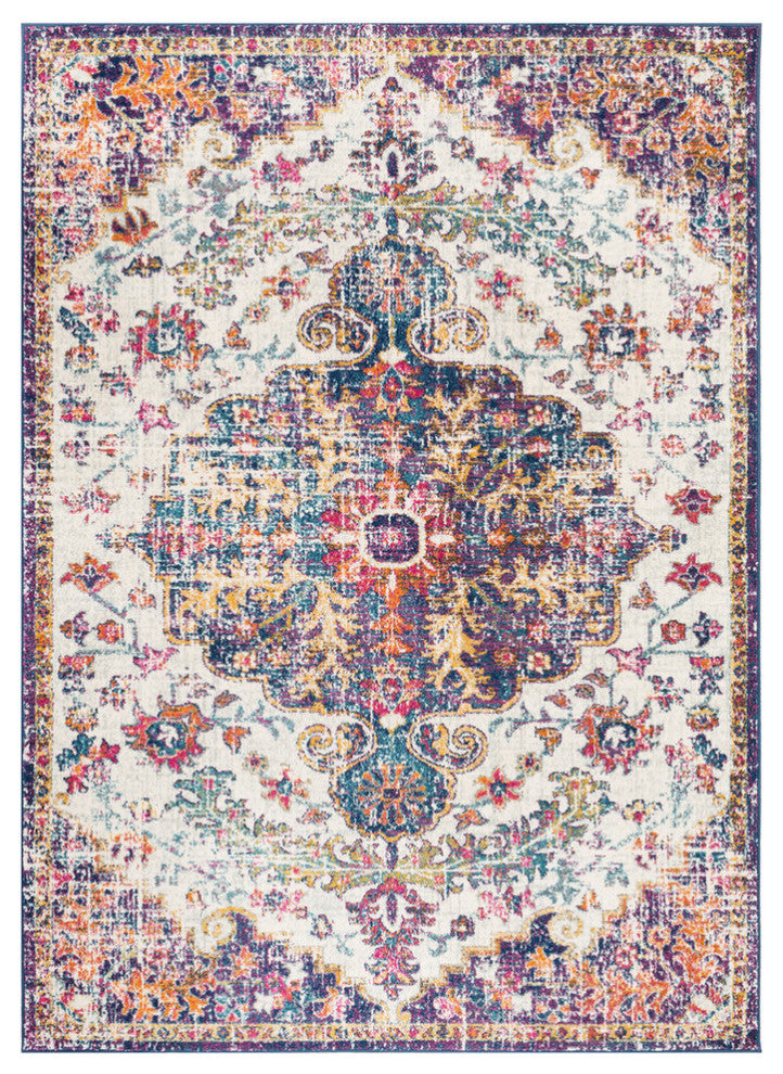 Harput Updated Traditional Beige, Saffron Area Rug, 3'11"x5'7"