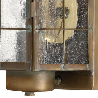 Hinkley Nantucket Medium Wall Mount Lantern, Aged Brass