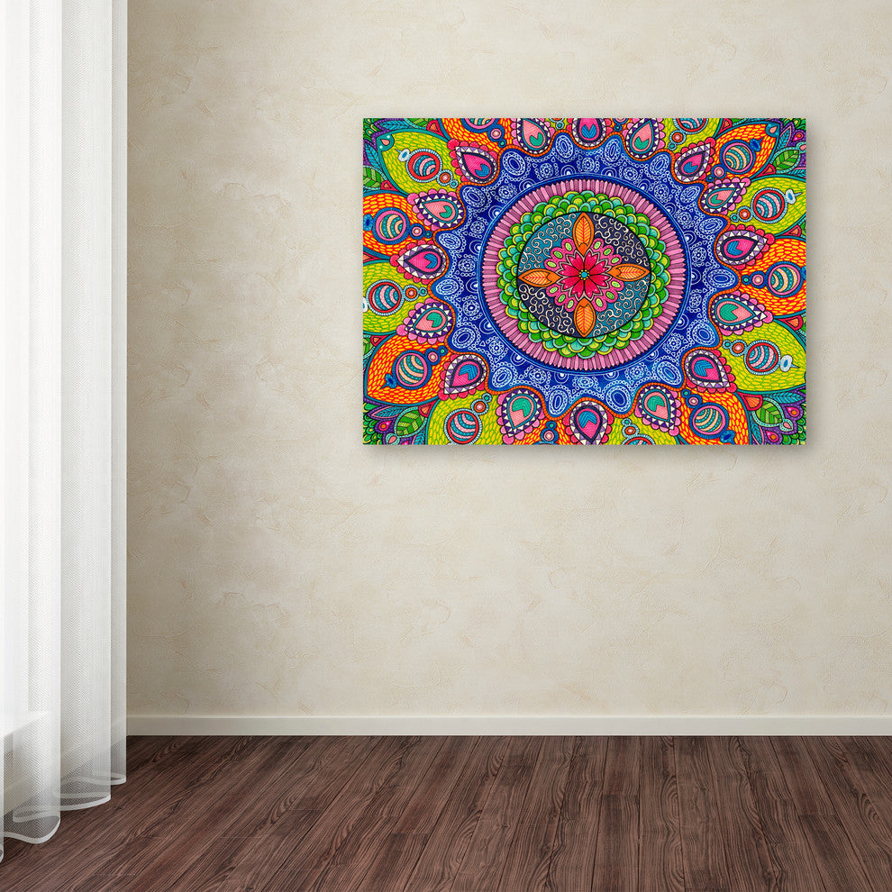 Hello Angel ''Mardi Gras Mandala'' Canvas Art, 24x18