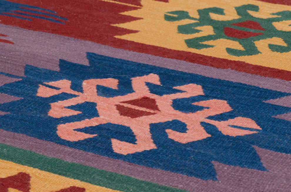 New Handwoven Turkish Kilim Rug 2' 10" x 10' 2", 34 in. x 122 in.