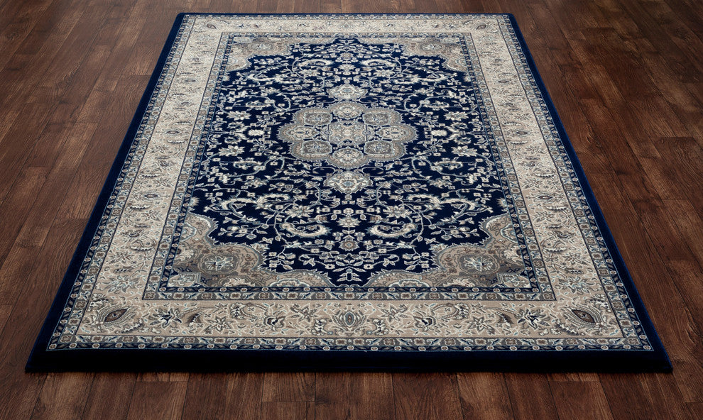 Kensington Center Glow Rug, Navy, 2'7"x11' Runner