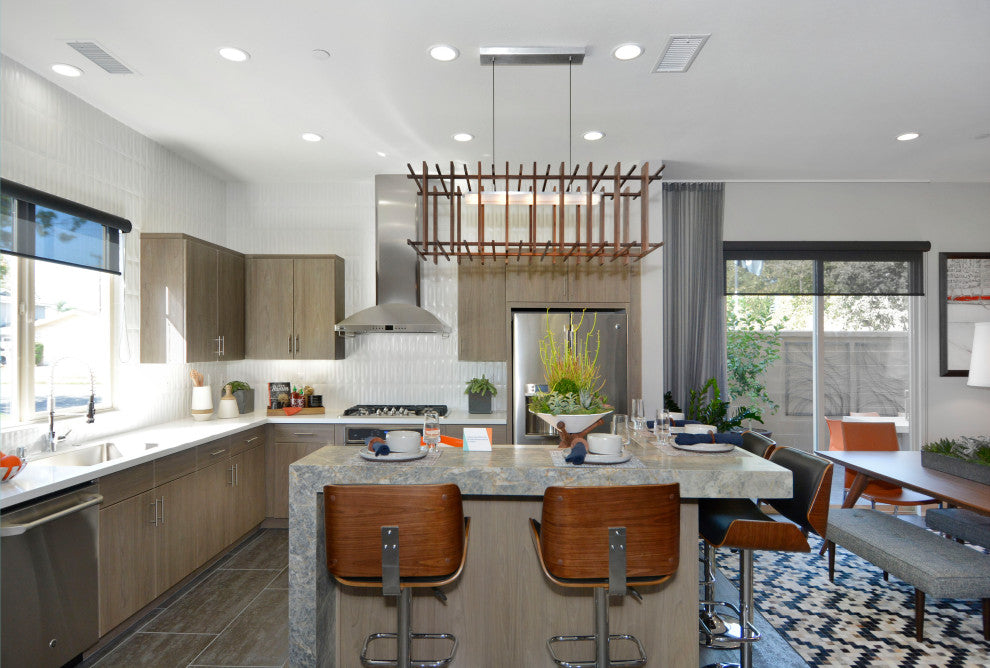 Arca LED Linear Pendant, Oiled Walnut/Brushed Aluminum