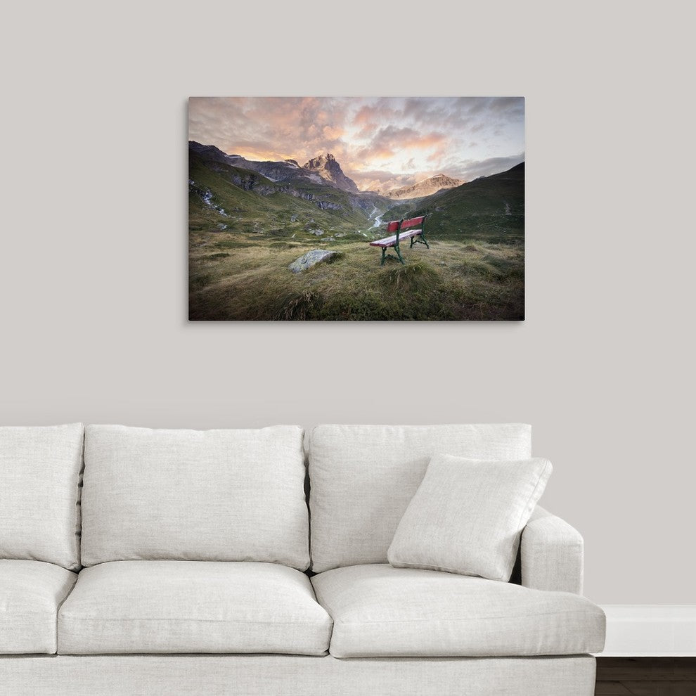 "A Break for a Great View" Wrapped Canvas Art Print, 36"x24"x1.5"