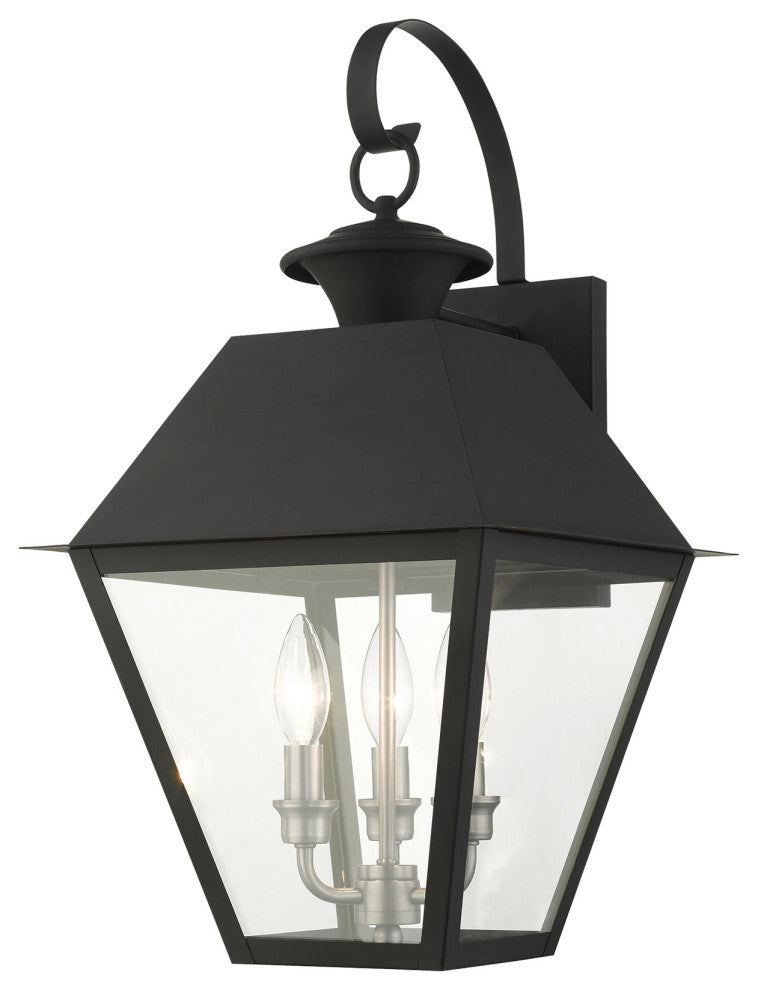 Black Classic, Colonial, Historical, Timeless Outdoor Wall Lantern