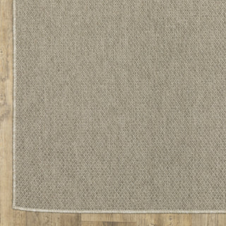 Cannes Solid Diamond Grey/ Light Grey Indoor-Outdoor Area Rug 7'10" x 10'