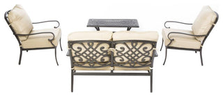 Newbury Cast Aluminum Deep Seating Set With Coffee Table