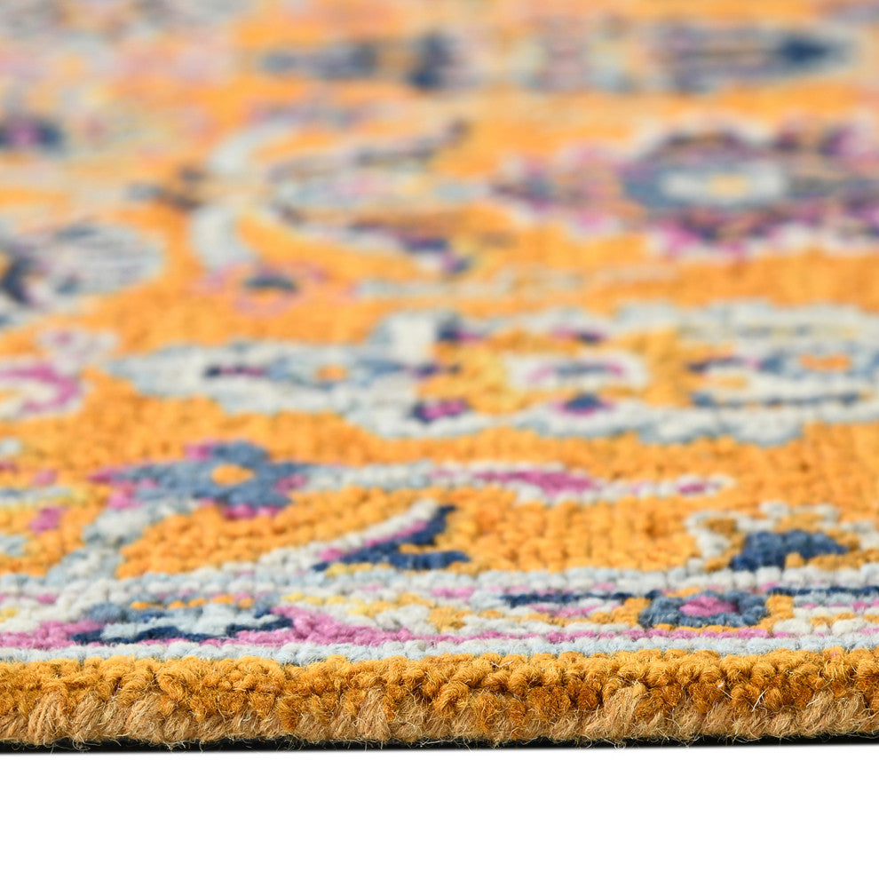 Boho Yveline Area Rug, Orange, 5' x 8', Floral
