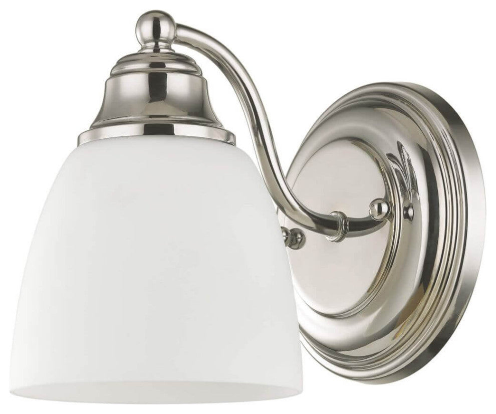 Livex Somerville 1 Light 7" Tall Wall Sconce, Polished Chrome