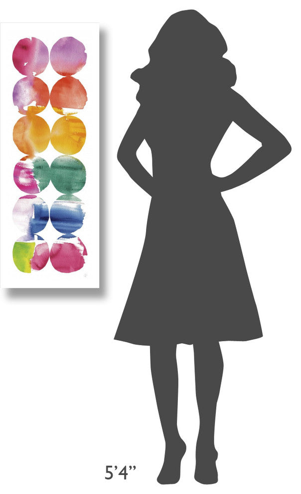 "Spring Dots Panel II" Digital Paper Print by Elyse DeNeige, 14"x38"