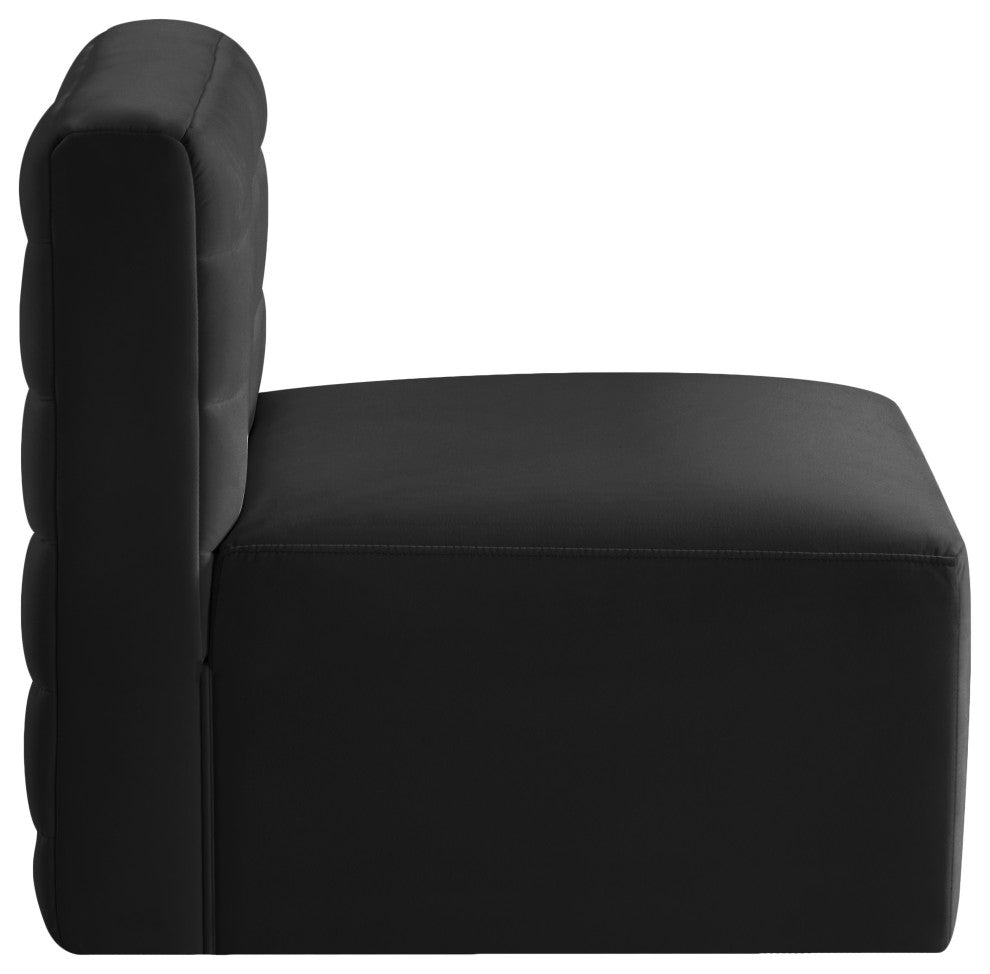 Quincy Modular Component, Black, Armless Chair