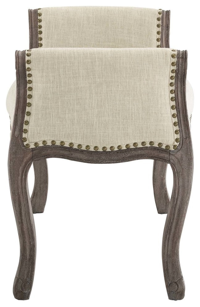 Avail Vintage French Upholstered Fabric Bench