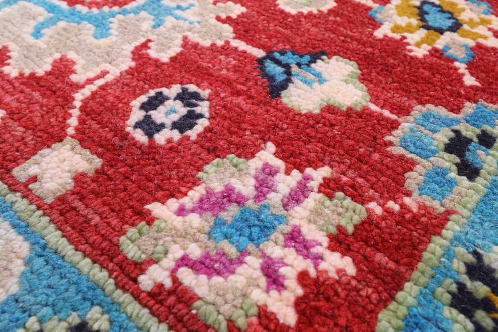 2' 7" X 14' 2" Runner Turkish Oushak Handmade Wool Rug - Q15925