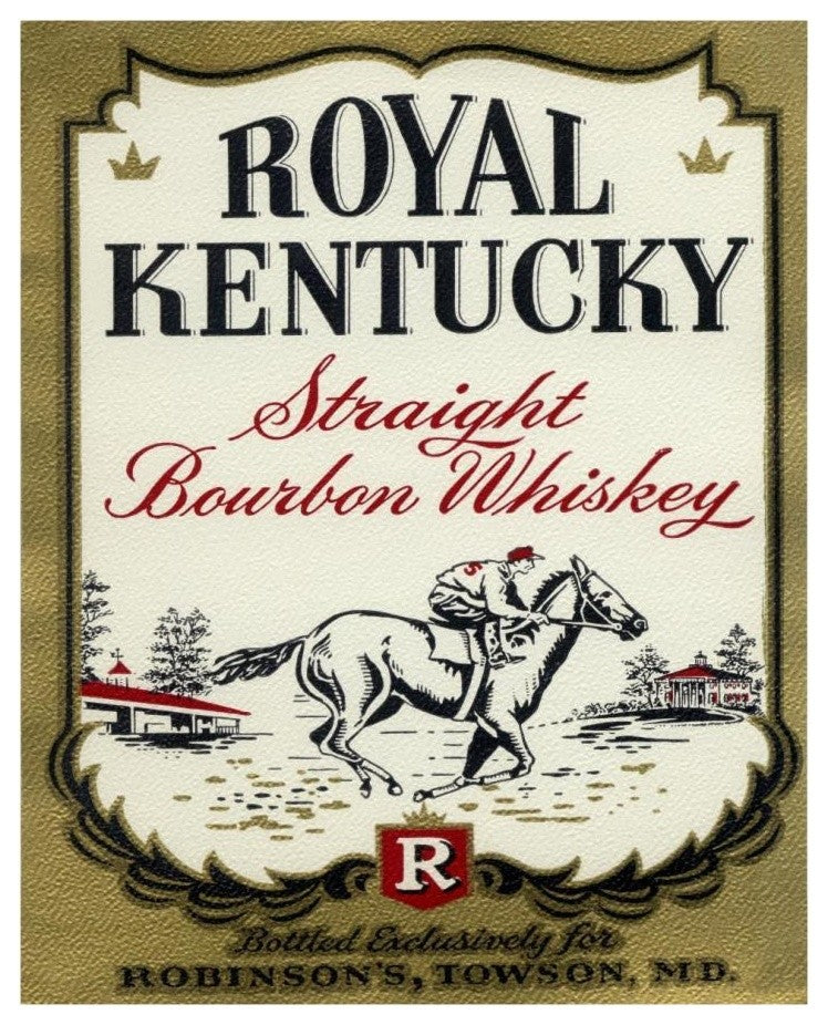 "Royal Kentucky Straight Bourbon Whiskey" Print by Vintage Booze Labels, 15"x18"
