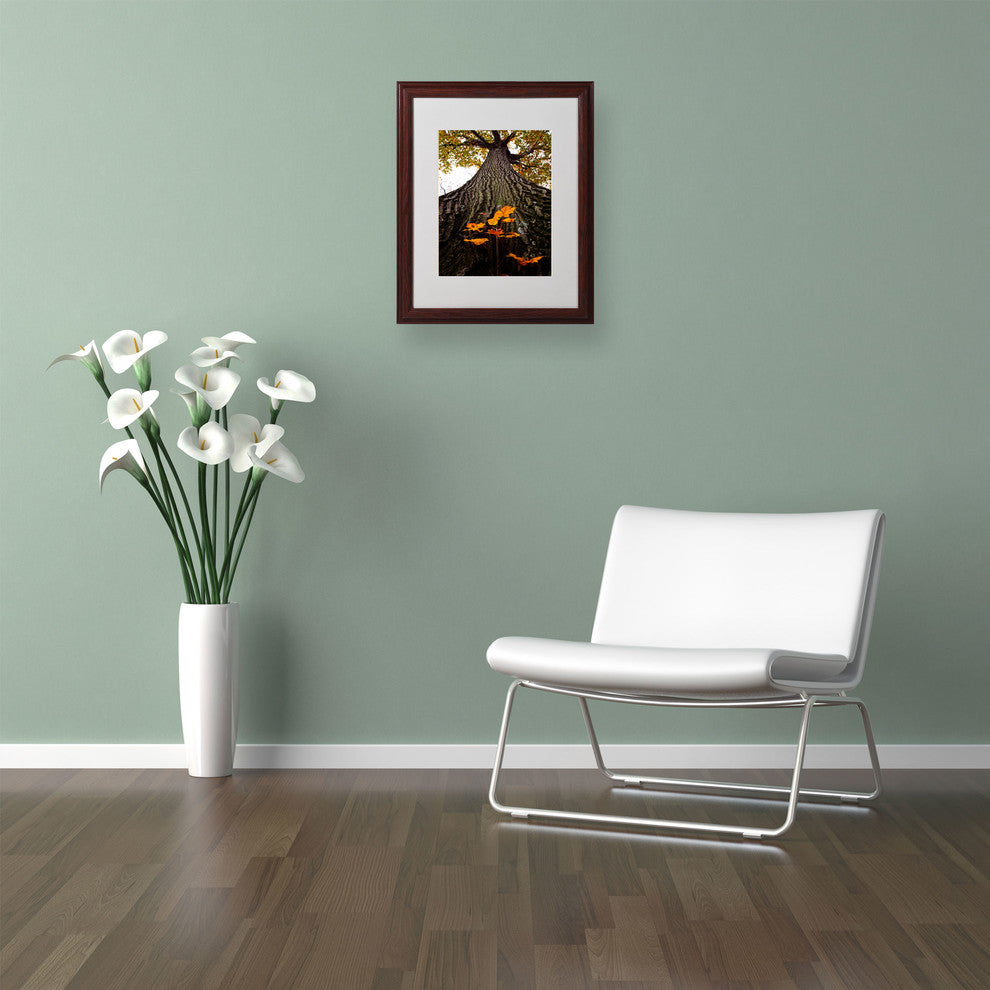 'Mighty Maple and Sapling' Matted Framed Canvas Art by Kurt Shaffer