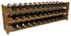 36-Bottle Scalloped Wine Rack, Redwood, Oak Stain
