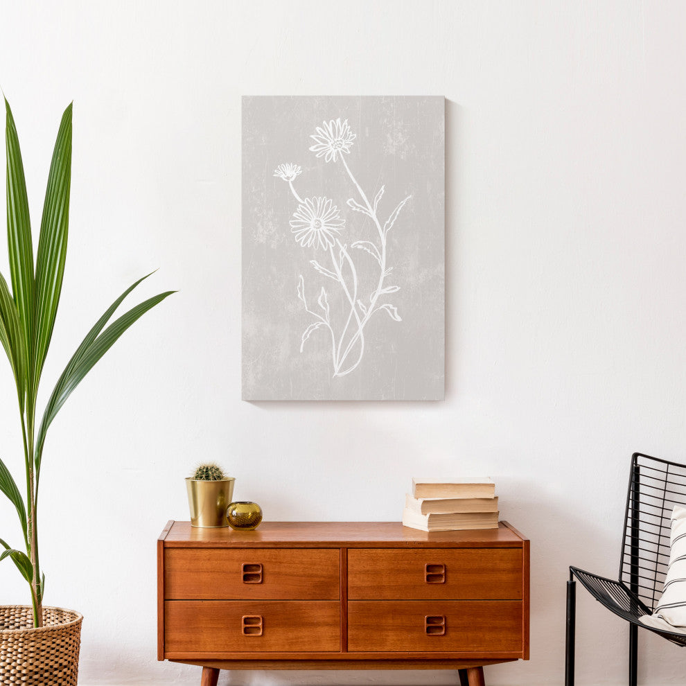 Simple White Floral II 16 x 24 Canvas Wall Art