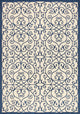 Madrid Vintage Filigree Textured Weave Indoor/Outdoor, Navy/Beige, 9 X 12