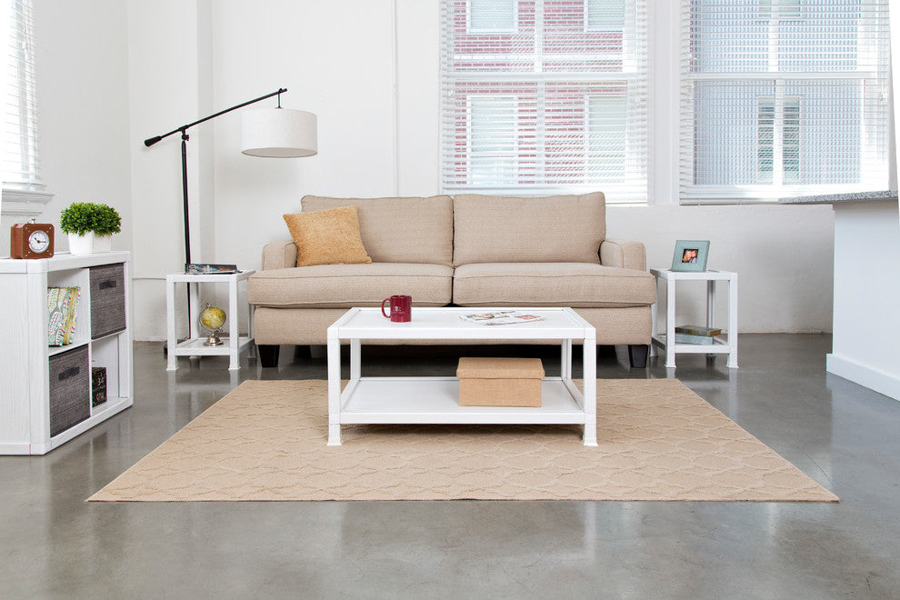 OneSpace ECO 100% Recycled Paper End Table, White