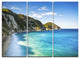 "Portoferraio Sansone White Beach" Metal Wall Art, 3 Panels, 36"x28"
