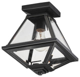 Maxim 30560 Prism 9"W Semi-Flush Lantern Ceiling Fixture - Black