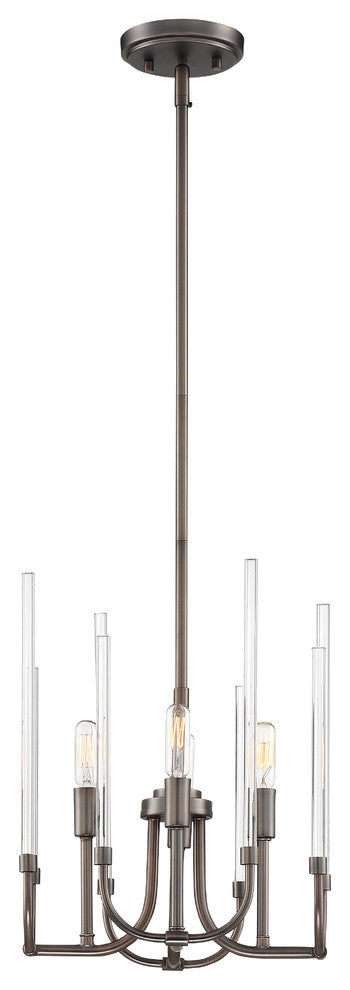 Laretto 4-Light Chandelier, Satin Copper Bronze