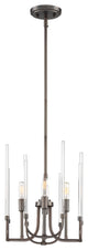 Laretto 4-Light Chandelier, Satin Copper Bronze