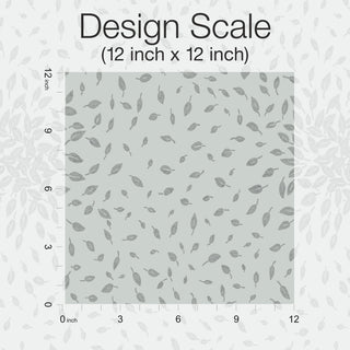 Spa & Silver Petite Leaves Wallpaper