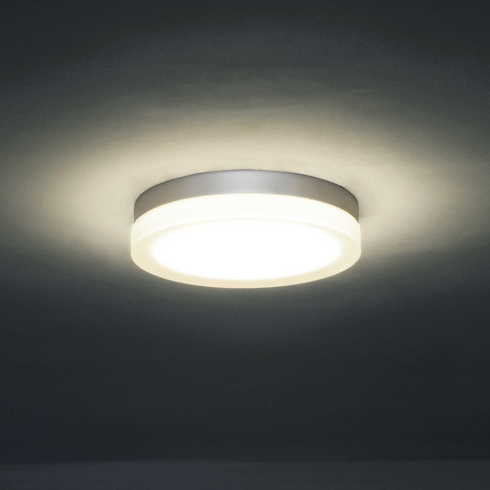 Circa 15" LED Round Flush Mount 3500K, Titanium