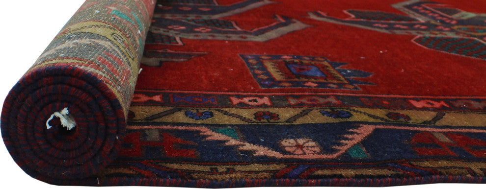 Vintage Distressed Darell Red Runner, 4'7x10'11