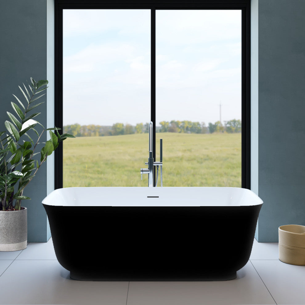 Mina 67" Bathtub, Black