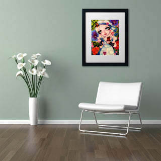 Natasha Wescoat 'The Talking Flowers' Art, Black Frame, White Mat, 16x20